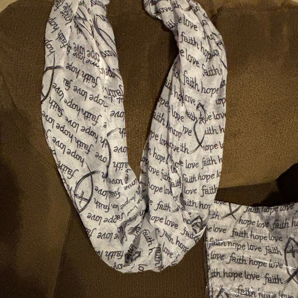 ICON White and Black Inspirational Scarf